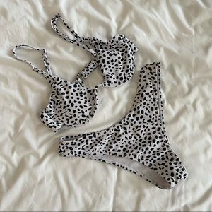 Black and White Spot Bikini